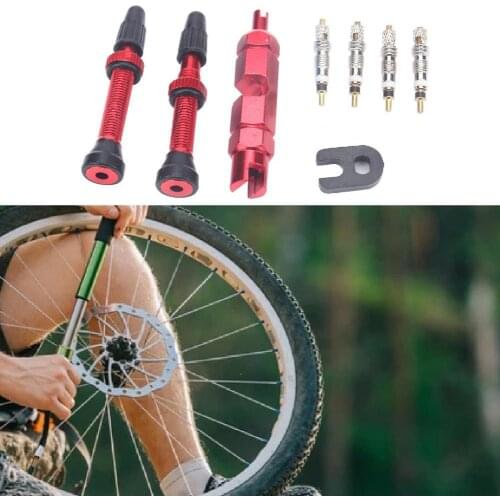2Pcs High-quality Cycling Tubeless Valve Stem Kit Multi Colors Tubeless Tire Valve Stem Anti-corrosion for Road Bike
