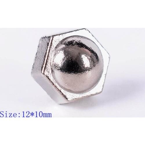 30pcs Silver Screw Bolt Rivet Studs Spots 12*10MM Leather Crafts Decor Conchos