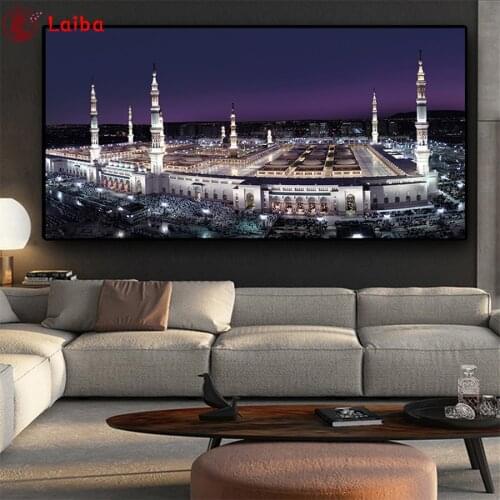 5D Diamond Painting Muslim islam architecture church landscape, religion Sticker Diamond diy Embroidery Home Decoration Mosaic