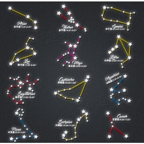 Car stickers Twelve constellation car stickers body exterior decoration sunroof car rear stickers