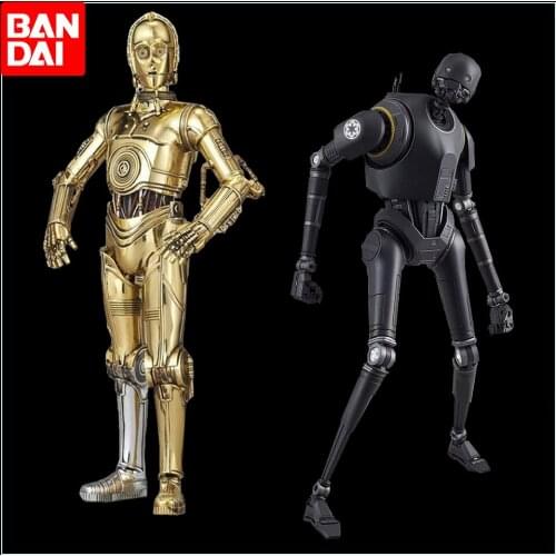 Bandai Star Wars C-3PO K-2SO 1/12 Assembly Assembling Anime Figure Toys Action Toy Figures Collection Model Birthday Gift