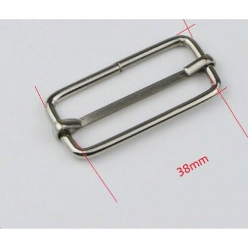 Free shipping 10pcs 38mm Bag Strap Fitting Buckle Adjust Slider Loop Bag Making Sewing Craft Belts Shoes Fasteners Accessories