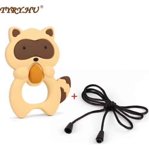 TYRY.HU 1pc Cartoon Pacifier Chain Babay Teething Play Toys Nursing Silicone Teether Necklace Pendant 100*75*15mm Free Shippng
