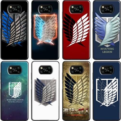 Attack On Titan Scouting Legion Case For Xiaomi POCO X3 NFC F2 Pro F1 Mi 10 Ultra Note 10 Lite Mi 10 Pro 9T 9 8 Max3 A3