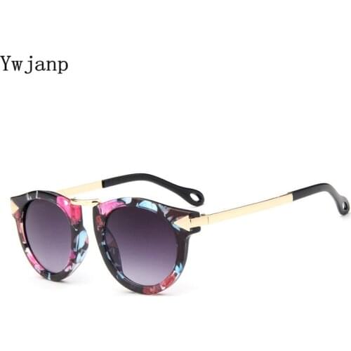 Ywjanp Kids Sunglasses Baby Boys Girls Vintage Round Sun Glasses Children Arrow Glass 100%UV Protection Oculos De Sol Gafas
