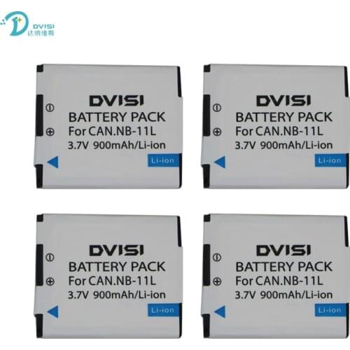 DVISI 4 Pcs NB-11L NB-11LH Battery For Canon PowerShot A2300 IS A2400 IS A2500 A2600 A3400 IS A3500 IS ELPH 115 HS