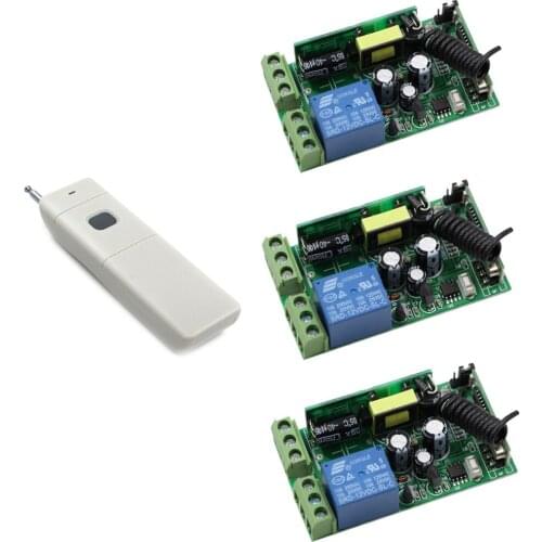 Hot Sale Wireless Remote Control Switches 1CH Relay Receiver+1000m Big Button Transmitter Power Switch 315/433MHZ Learning Code