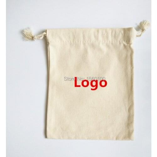 Customized Cotton drawstring bag (100pcs/lot) 15x20cm promotional gift bag eco-friendly bag for packaging