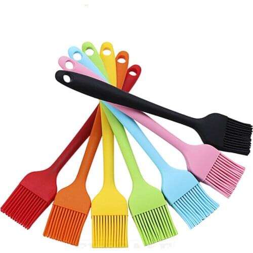 1pcs Color Silicone Pastry Brush For Cake Bread Baking Oil Butter BBQ Basting Brushes Heat-Resistant Kitchen Cooking Pastry Tool