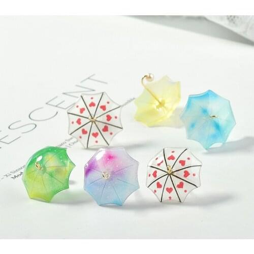 Beautiful umbrella shape 20pcs/lot alloy/acrylic charms diy jewelry earring/bracelet pendants accessory