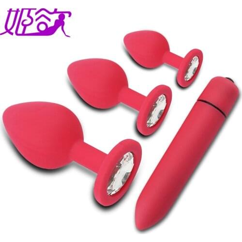 Mini Erotic Bullet Vibrator Adult Sex Products for Men Women Sex Toys Soft Silicone Anal Butt Plug Prostate Massager Gay Couples