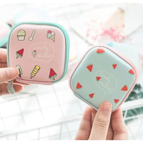Cartoon Fruit Earphone Storage Bag Phone Data Cable Charger Storage Box Coins Headphone Bag Digital Product Storage Bag 8 Colors