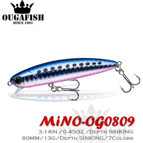Minnow Lures Fishing Accessories Sinking 80mm 13g Isca Artificial Wobblers Peche A La Carpe Leurre Carnassier Angeln Equipment