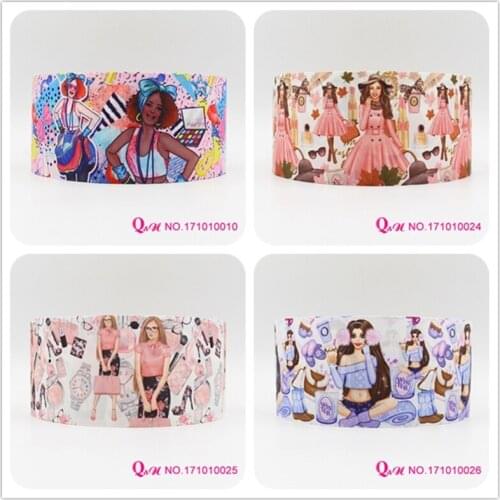 Q&N ribbon 16mm 22mm 25mm 38mm 50mm 75mm fashion printed grosgrain ribbon Wedding Party Festive Event Decoration Crafts Gifts