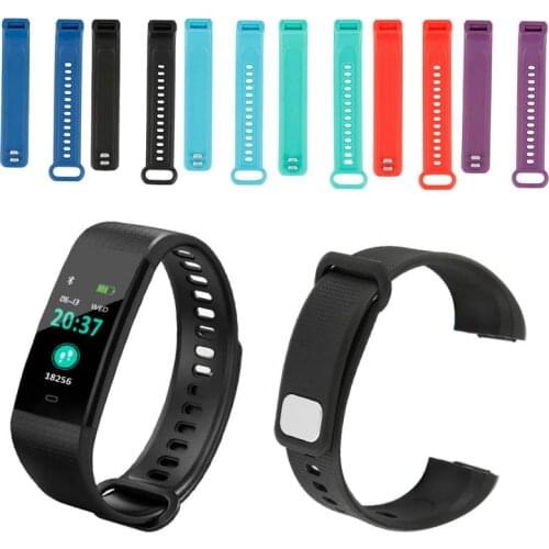 For Y5 Smart Watch Replaceable Strap Waterproof Silicone Solid Color Bracelet Environmental Fashion Durable Soft Wristband