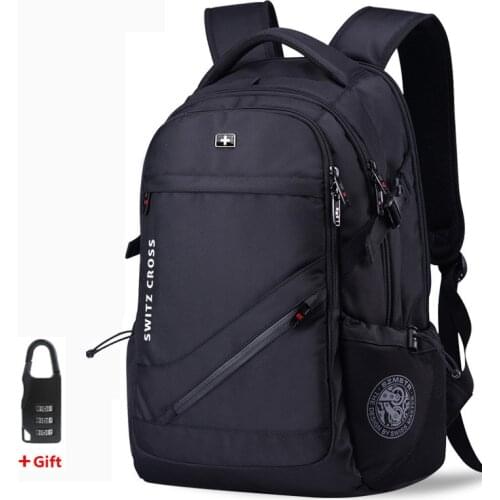Mochila Swiss Mens anti theft Backpack USB Notebook School Travel Bags waterproof Business 15.6 17 inch laptop backpack women