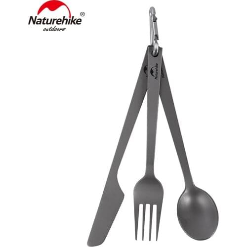 Naturehike Titanium Cutlery Knife Fork Spoon Ultralight Portable High Strength 3 in 1 Cutlery