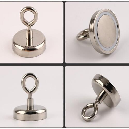 Super Strong Neodymium Magnet Pot Fishing Salvage Magnets Neodymium Round Powerful Magnetic Hook Sea Fishing Magnet Searcher