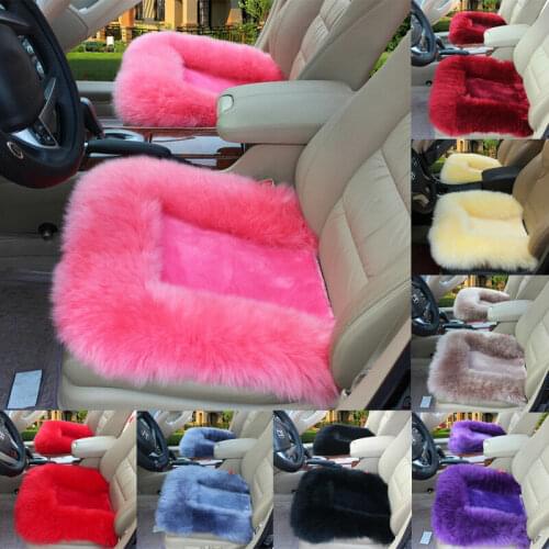 Universal Car Cover Seat Protector Cushion Soft Fuzzy Front Rear Cover Pad Mat Car plush cushion set cover