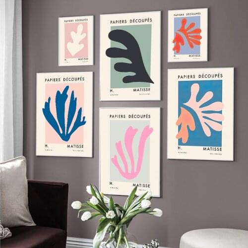 Matisse Plants Leaves Flower Vintage Abstract Posters Nordic Wall Art Canvas Painting Prints Pictures for Living Room Decoration