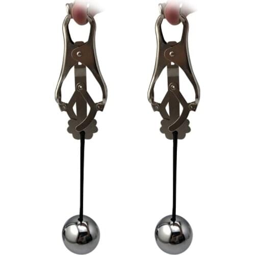 Nipple clamps Metal Stainless Steel Exercise Correction Nipple Clamp Couple Flirt Sex Adult Sex Products