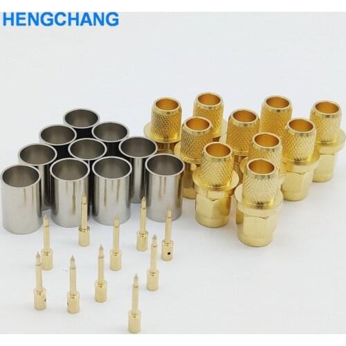 10pcs/lot SMA Male Connector 50-5 SMA Connector RF Coaxial Connector for 5D-FB SYWV50-5 LMR300 SYV50-5c Coaxial cable Connector