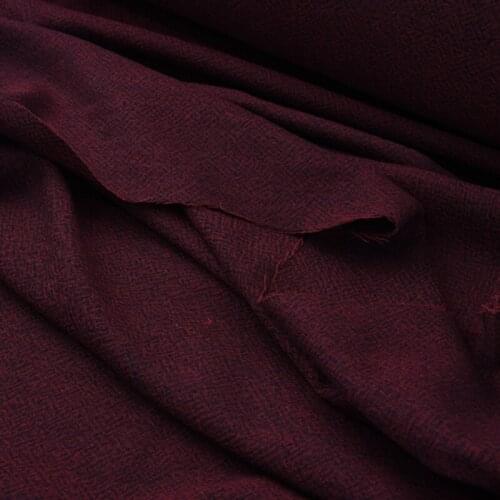 140CM Wide 280G/M Yarn Dyed Black Red Wool Fabric for Autumn Spring Dress Coat Jacket H367