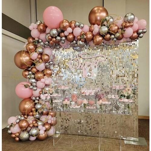 125 pc Balloon Arch Kit White Silver Confetti Metallic Balloons Wedding Birthday Party Decorations Baby Shower Latex Balaos
