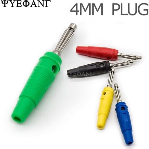 2PCS 4MM Banana Plug Audio Speaker Connectors Amplifier Speaker Binding Post 4mm Banana Jack Plug For Cable Terminals