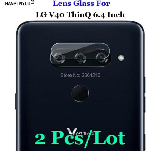 2 Pcs/Lot For LG V40 ThinQ 6.4" Ultra Clear Soft Fiber Transparent Tempered Glass Back Camera Lens Screen Protector Film