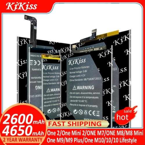KiKiss Battery For HTC One M7 M8 M9 M10 M9 Plus One 2 10 Lifestyle M8 mini 2 Bateria BOP6B100 B2PS6100 BOP6M100 BN07100 BOPGE100