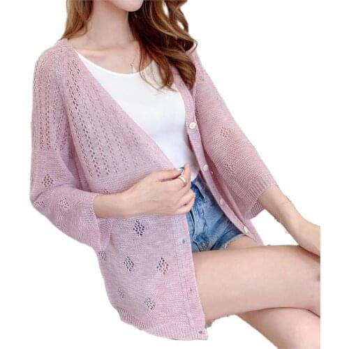 Hollow-out cardigan