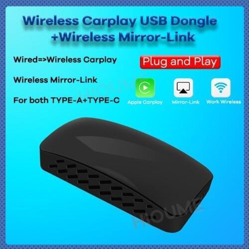 NEW Wireless Apple CarPlay USB Dongle Adapter Mirror Link for Mercedes Porsche Audi Peugeot Skoda Cadillac Buick Volvo Volkswage