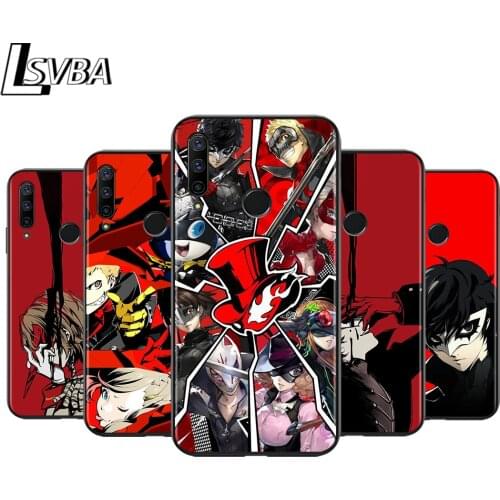 Anti-Fall Soft Black Cover P5 P Persona 5 For Huawei Honor 10i 10 8S 8C 8X 8A 8 7S 7A 7C Pro Phone Case