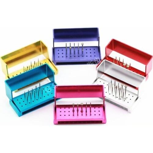 4cs/set 30 Holes Dental Bur Holder Stand Autoclave Disinfection Box Case