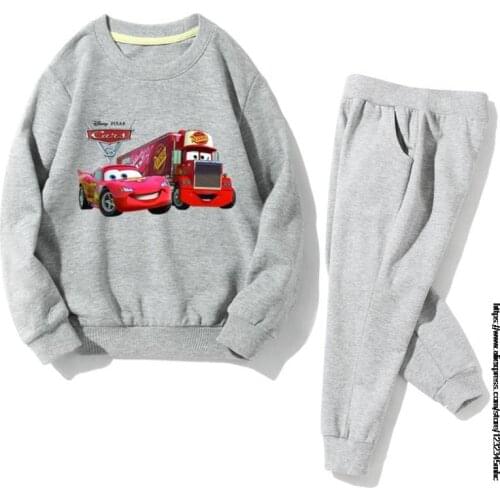 Disney Toddler Boys Clothing Set Fashion Long Sleeve Kids T Shirt Trousers Children Kids 95 Cars Sweatshirt Suit