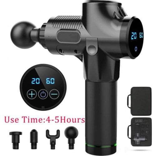 Electric Muscle Massager Therapy Fascia Massage Gun Deep Vibraion Muscle Relaxation Body Shaping Fitness With Bag