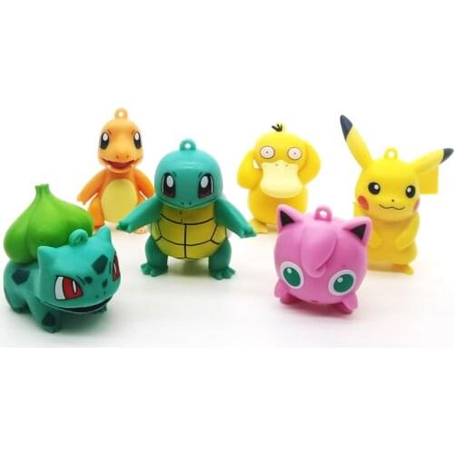 6 styles pokemon figure pikachu фигурки аниме action figure kawaii free shipping items figuras anime подарочный набор 피규어