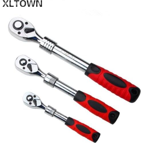 XLTOWN Ratchet Wrench Two-way Retractable Ratchet Wrench 72 Tooth Retractable Long Wrench Tool Long Sleeve Large Flying Wrench