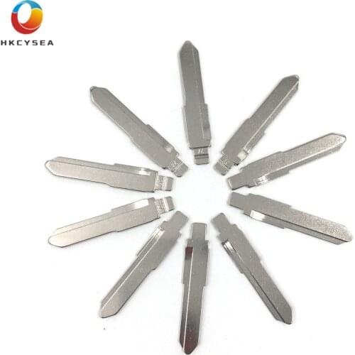 HKCYSEA 10 pcs/lot Metal Blank Uncut Flip KD Remote Key Blade Type #27 for Mazda Blade
