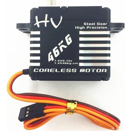 JX Servo CLS-HV7346MG 46KG Full CNC Aluminium Shell HV Steel Gear High Torque Coreless Servo for helicopter