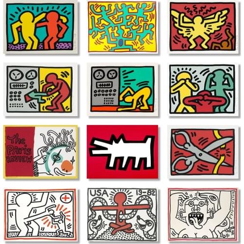 Keith Art Exhibition Pictures Poster Pisa Abstract Print Vintage Pop Canvas Painting Art Decoration Mural Home Room Wall Decor