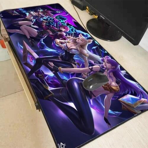 XGZ League of Legends Sexy Girl Band Large Gaming Lock Edge Mouse Mat Keyboard Pad Desk Mat for Laptop Computer Gamer Mouse Pad