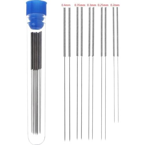 10Pcs 3D Printer Nozzle Cleaning Needles Kit Stainless Steel Cleaning Tool