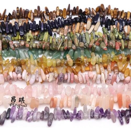 Free Shipping Natural Irregular Gravel Long Cuspidal Chips beads 10-22mm Crystal Amethysts Beads For Jewelry Making 15'' Strand