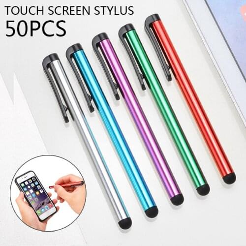 New Set 50pcs Capacitive Touch Screen Stylus Pen For i-Pad i-Phone X 7 8 Touch Pen For Huawei Samsung Android Phones Tablet