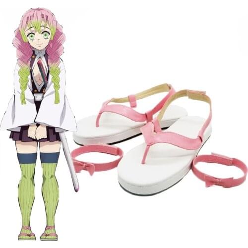 Demon Slayer Kanroji Mitsuri Cosplay Shoes Boots Kimetsu no Yaiba Halloween Carnival Cosplay Costume Accessories