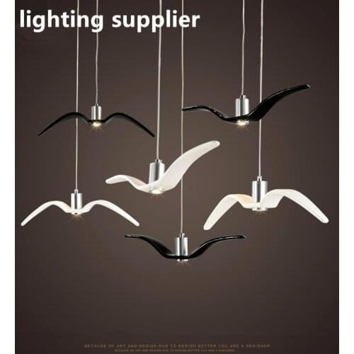 Resin Brokis Night Birds silhouette sky freedom bird Seagull pendant lamp