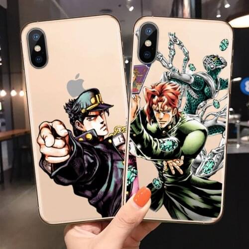 JoJo Bizarre Adventure jotaro kujo Phone Case Transparent for iPhone 11 12 mini pro XS MAX 8 7 6 6S Plus X 5S SE 2020 XR