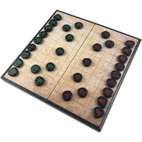 Folding Portable Magnetic Chinese Chess Game Gift Toys Magnetic Acrylic Chinese Chess Christmas Birthday Entertainment
